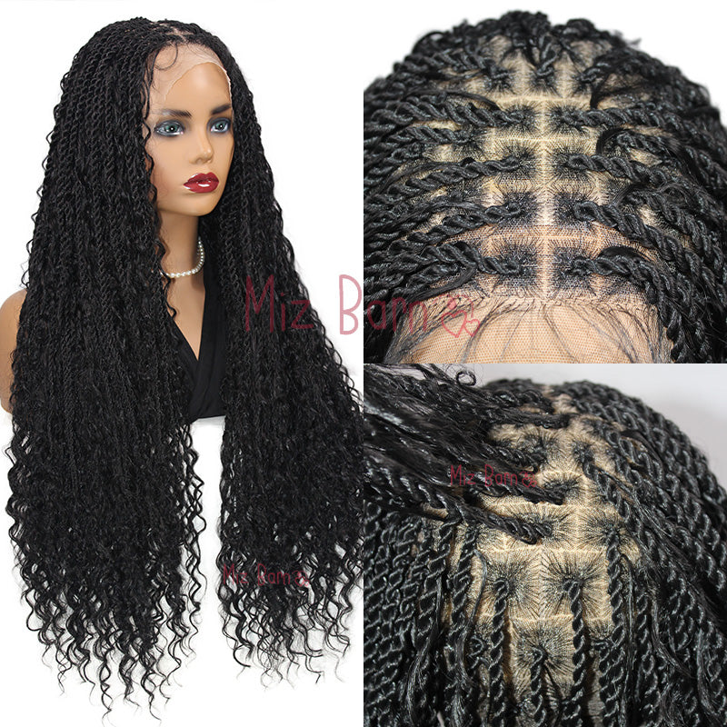 32Inch Full Lace Front Wigs Braided Wigs Synthetic Wigs