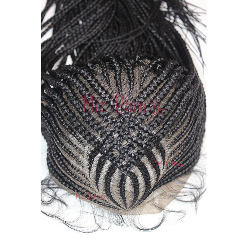 36" Braided Wigs for Black Women Synthetic Lace Front Wig