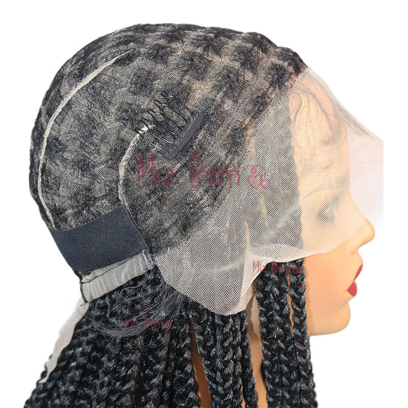 Synthetic Short Bob Braided Wigs Knotless Full Lace Frontal Wig Box Braided Wigs