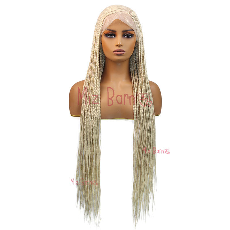 Synthetic Full Lace Front Wig Cornrow Double Braided Wigs For Black Women Box Side Part Braided Lace Wig