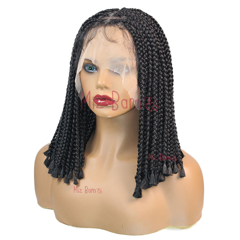 Synthetic Short Bob Braided Wigs Knotless Full Lace Frontal Wig Box Braided Wigs