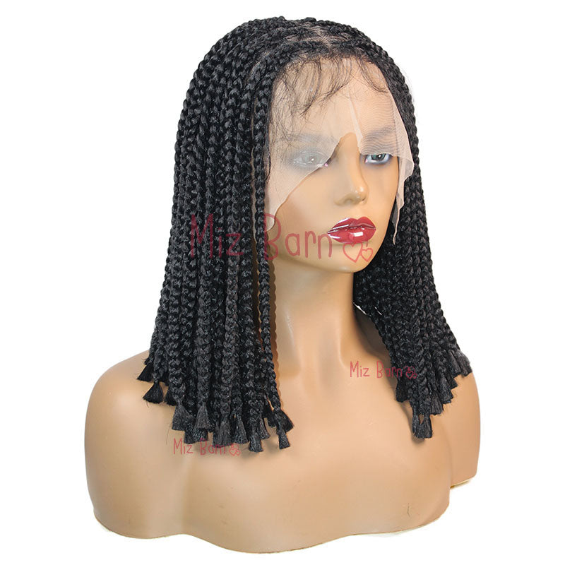 Synthetic Short Bob Braided Wigs Knotless Full Lace Frontal Wig Box Braided Wigs
