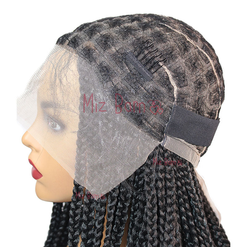 Synthetic Short Bob Braided Wigs Knotless Full Lace Frontal Wig Box Braided Wigs