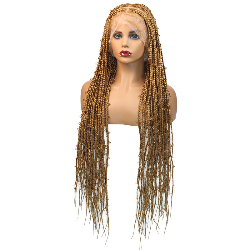 Butterfly Braided Wigs Double Full Lace Knotless Braids Wig with Baby Hair