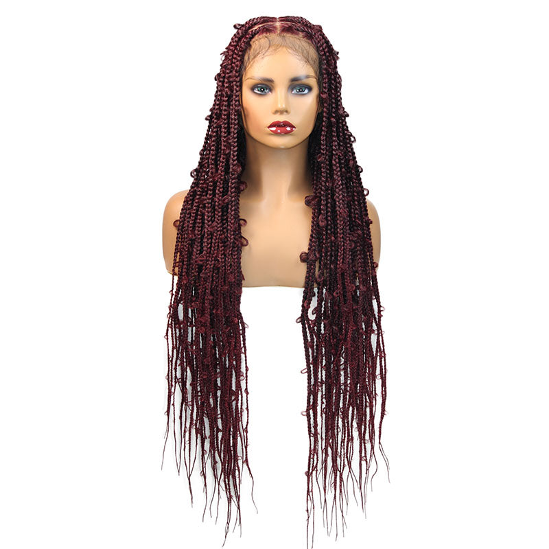 Butterfly Braided Wigs Double Full Lace Knotless Braids Wig with Baby Hair