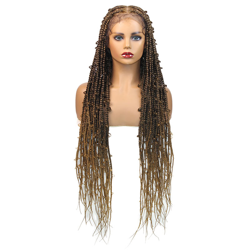 Butterfly Braided Wigs Double Full Lace Knotless Braids Wig with Baby Hair