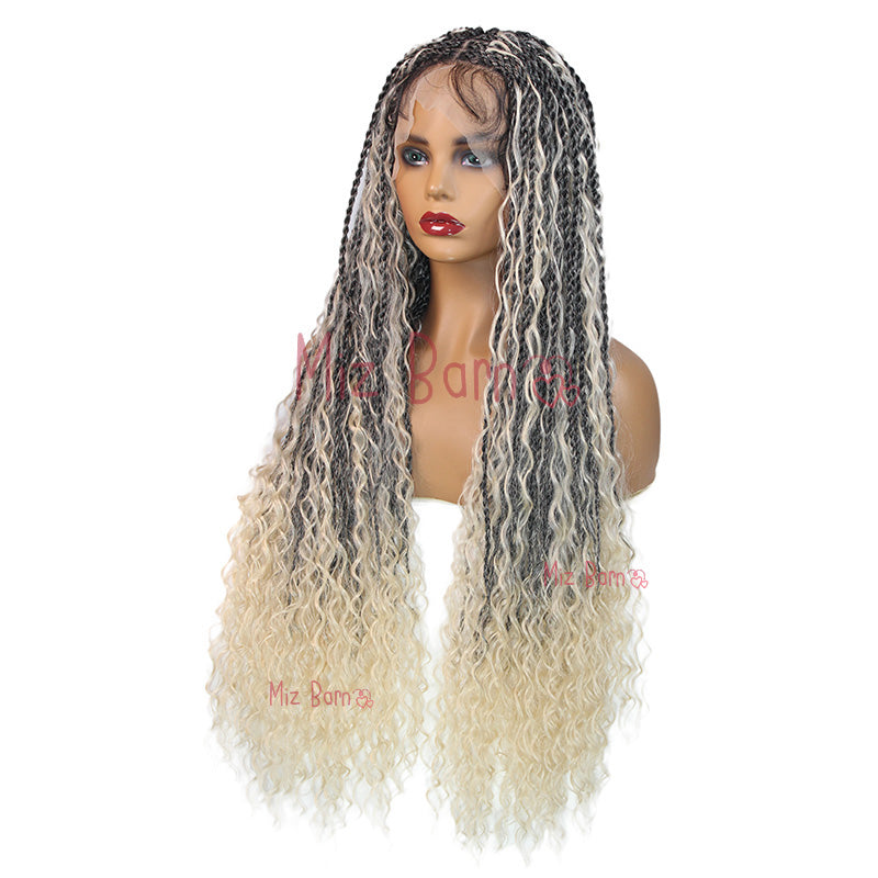 32Inch Full Lace Front Wigs Braided Wigs Synthetic Wigs