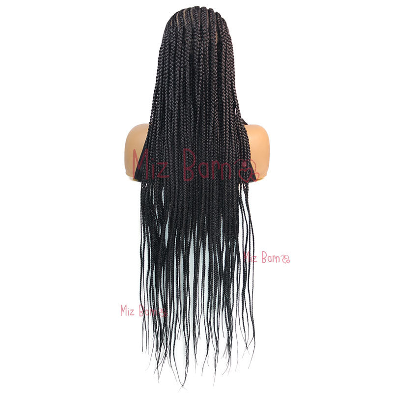 Synthetic Lace Front Wig Braided Wigs for Black Women 36Inch