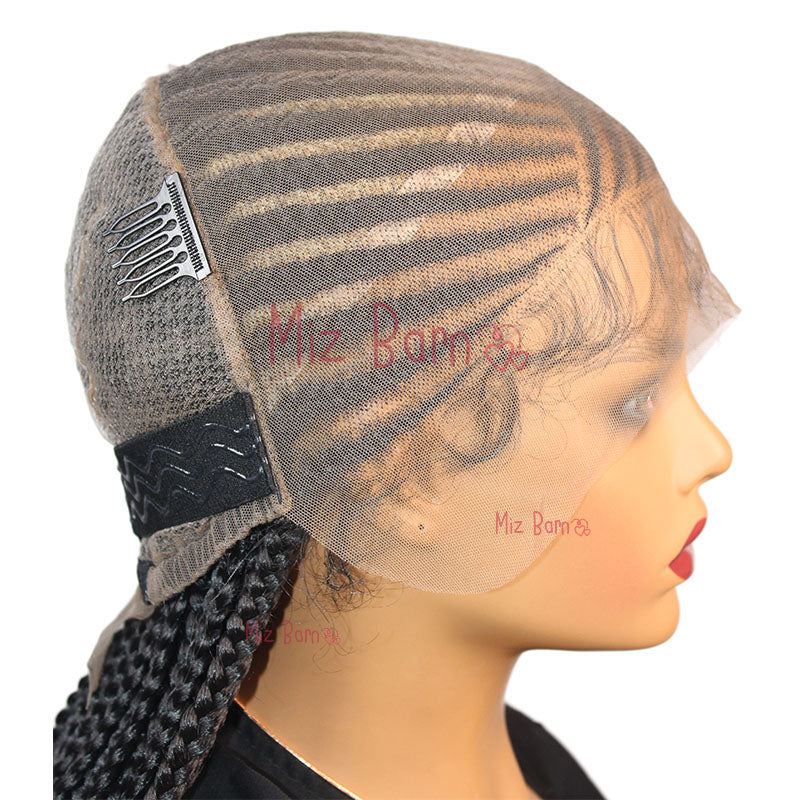 Synthetic Lace Front Wig Braided Wigs for Black Women 36Inch