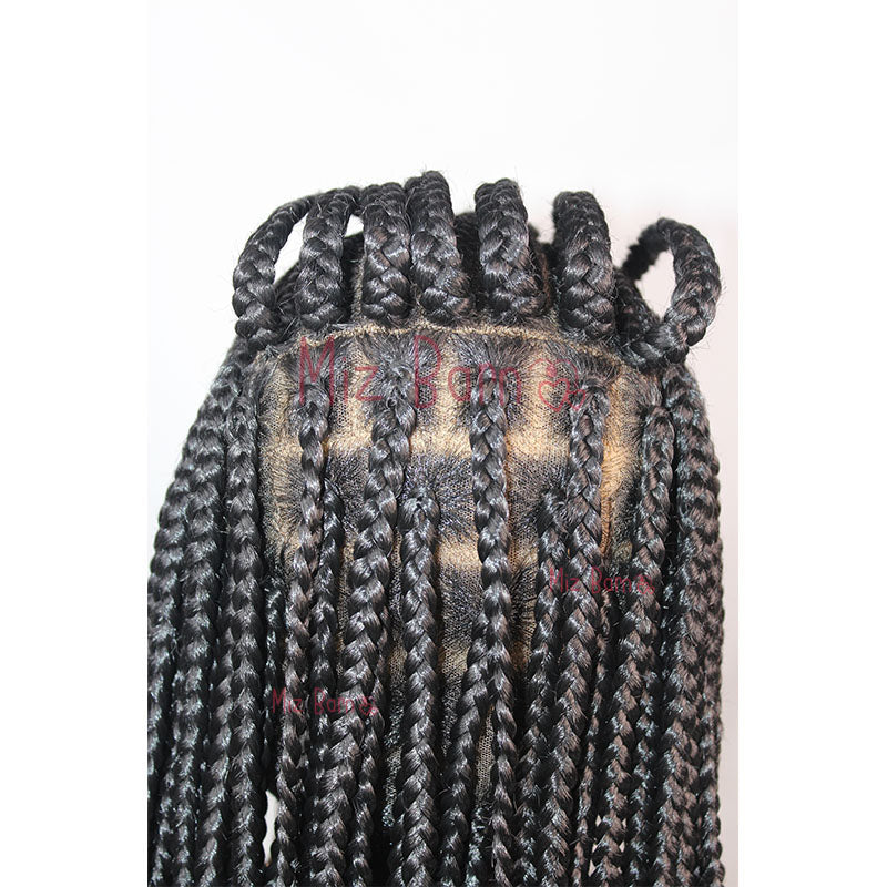 Synthetic Lace Front Wig Braided Wigs for Black Women 36Inch
