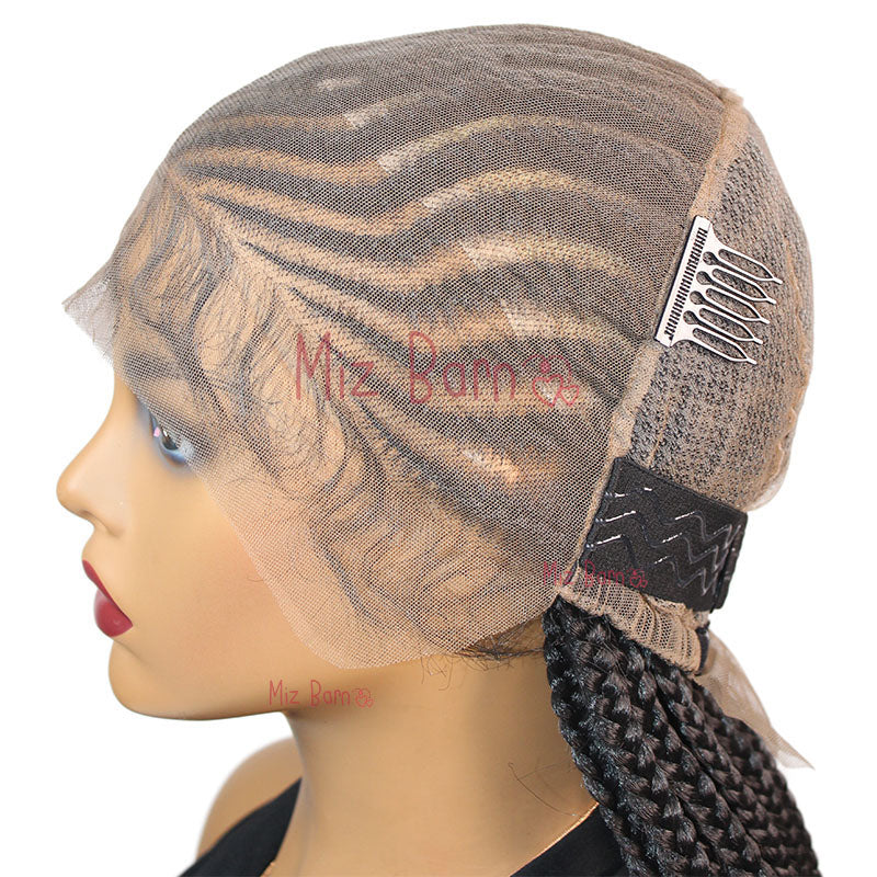 Synthetic Lace Front Wig Braided Wigs for Black Women 36Inch