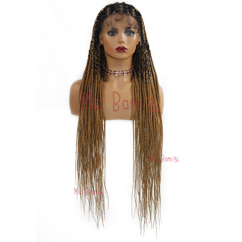 36 Inch Inch Full Criss Cross Braids Wig Knotless Box Braid ynthetic Lace Front Wigs