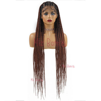 36 Inch Inch Full Criss Cross Braids Wig Knotless Box Braid ynthetic Lace Front Wigs