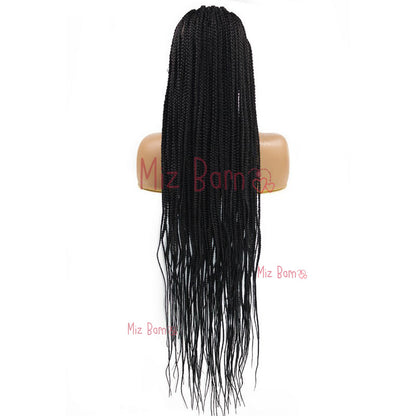 36 Inch Inch Full Criss Cross Braids Wig Knotless Box Braid ynthetic Lace Front Wigs