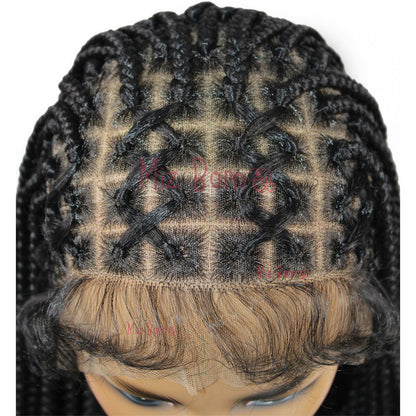 36 Inch Inch Full Criss Cross Braids Wig Knotless Box Braid ynthetic Lace Front Wigs