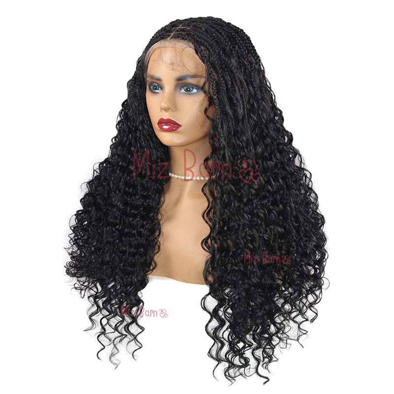 Bohemia Synthetic Full Lace Braided Wig for African Women 24 Inch