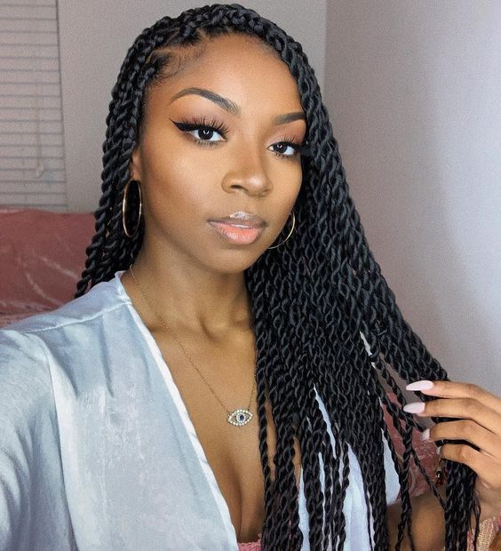 Twist Braided Wigs Box Braided For Black Women Synthetic Full Lace Frontal Wig