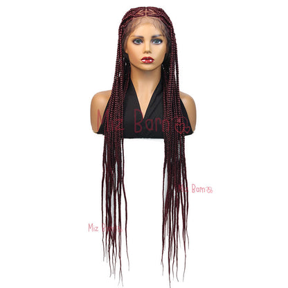 Heart Shaped Braided Wigs Synthetic Wigs 360 Full Lace Front Wigs