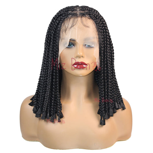 Synthetic Short Bob Braided Wigs Knotless Full Lace Frontal Wig Box Braided Wigs