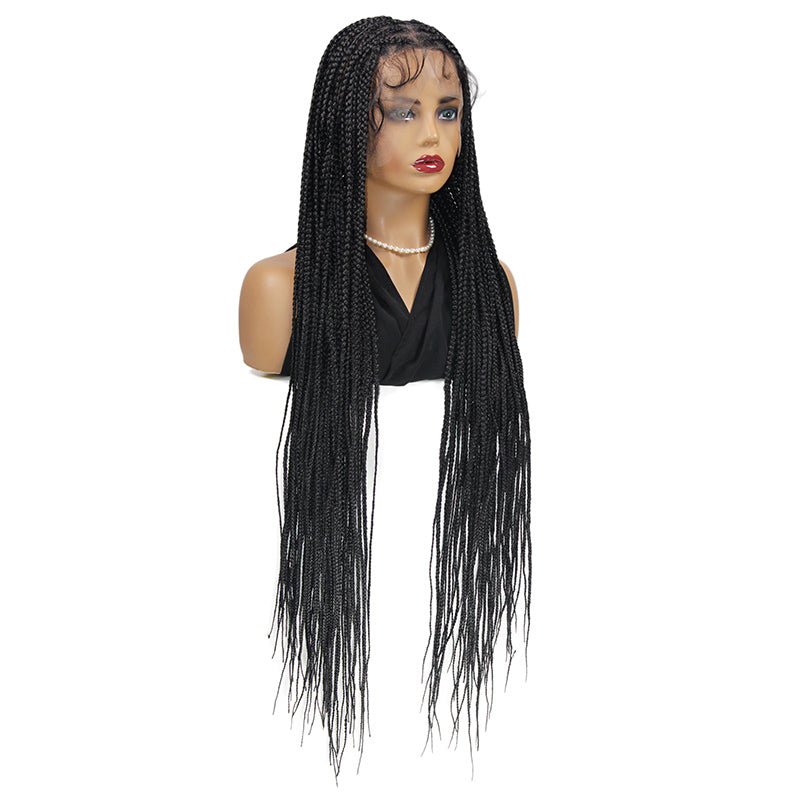 Full Lace Knotless Cornrow Braid Wig Random Part Braid Goddess Wig