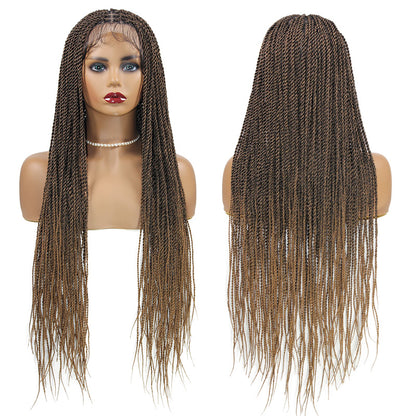 Twist Braided Wigs Box Braided For Black Women Synthetic Full Lace Frontal Wig