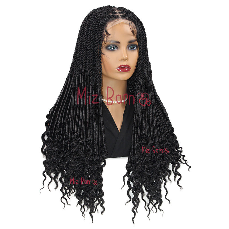 24Inch Full Lace Front Wigs Braided Wigs Synthetic Wigs