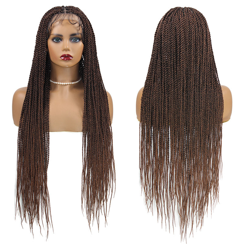 Twist Braided Wigs Box Braided For Black Women Synthetic Full Lace Frontal Wig