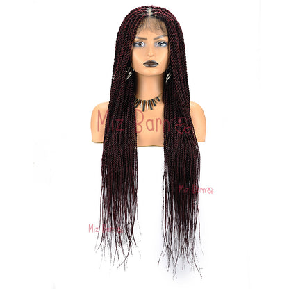 Twist Braided Wigs Box Braided For Black Women Synthetic Full Lace Frontal Wig