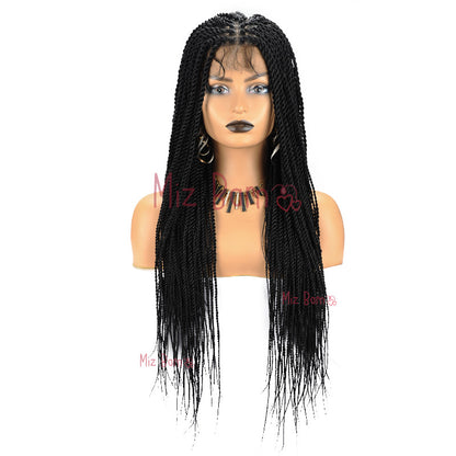 Twist Braided Wigs Box Braided For Black Women Synthetic Full Lace Frontal Wig