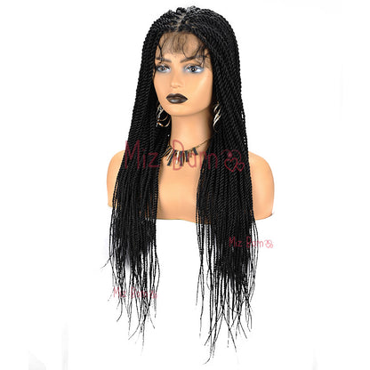 Twist Braided Wigs Box Braided For Black Women Synthetic Full Lace Frontal Wig