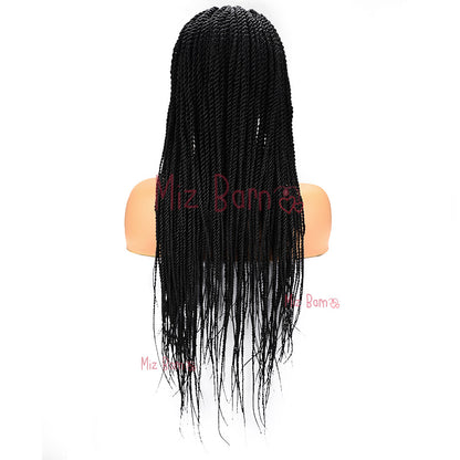 Twist Braided Wigs Box Braided For Black Women Synthetic Full Lace Frontal Wig