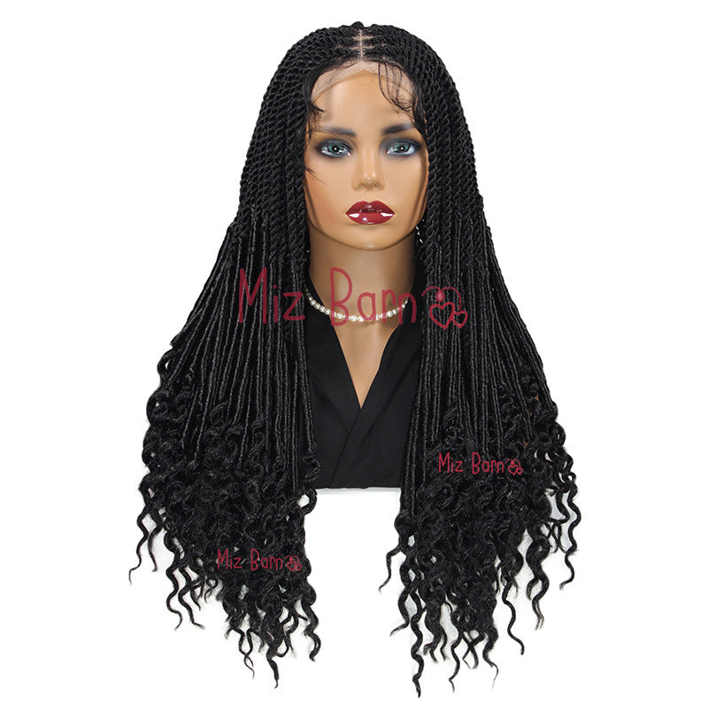 24Inch Full Lace Front Wigs Braided Wigs Synthetic Wigs