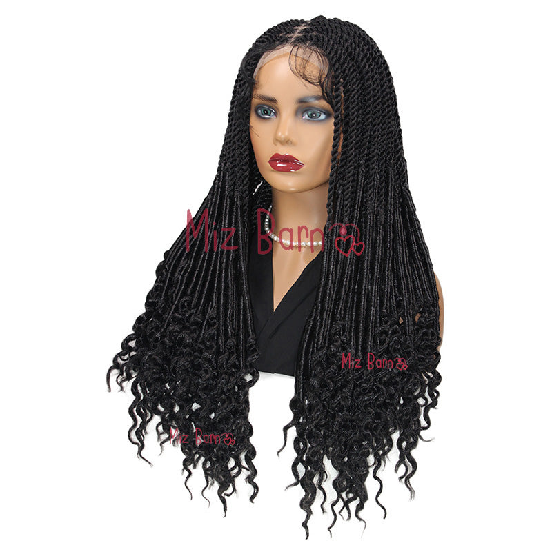 24Inch Full Lace Front Wigs Braided Wigs Synthetic Wigs