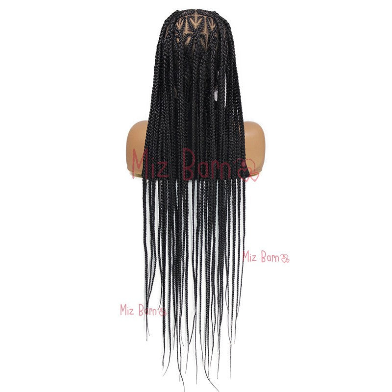 Heart Shaped Braided Wigs Synthetic Wigs 360 Full Lace Front Wigs