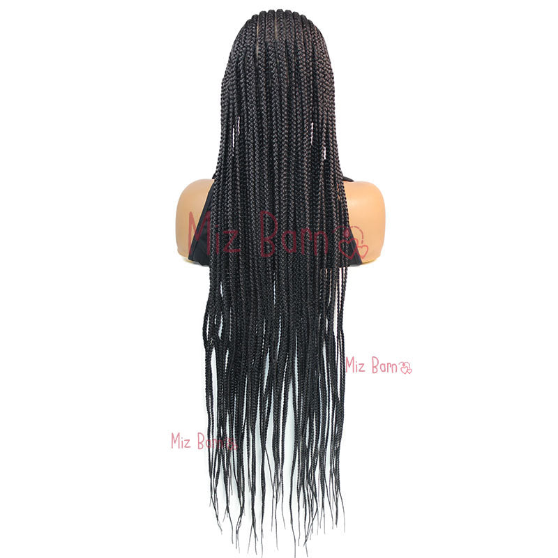 Synthetic Lace Front Wig Braided Wigs for Black Women 36Inch