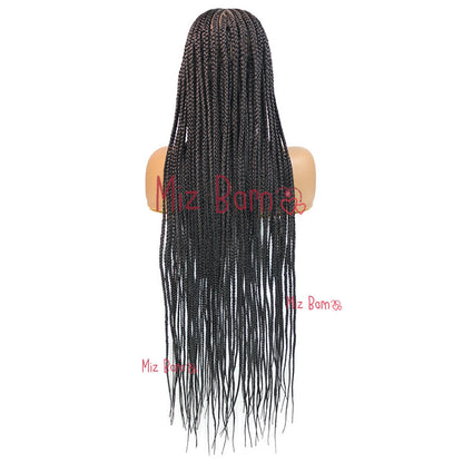 36" Braided Wigs for Black Women Synthetic Lace Front Wig