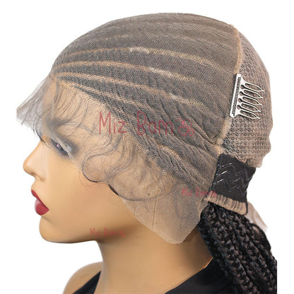 36" Braided Wigs for Black Women Synthetic Lace Front Wig