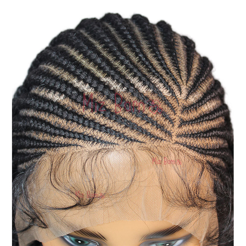 36" Braided Wigs for Black Women Synthetic Lace Front Wig