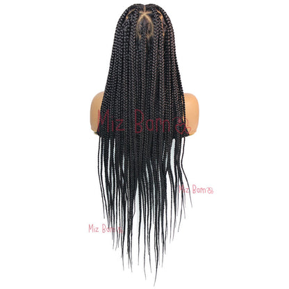 Synthetic Lace Front Wig Braided Wigs for Black Women 36Inch