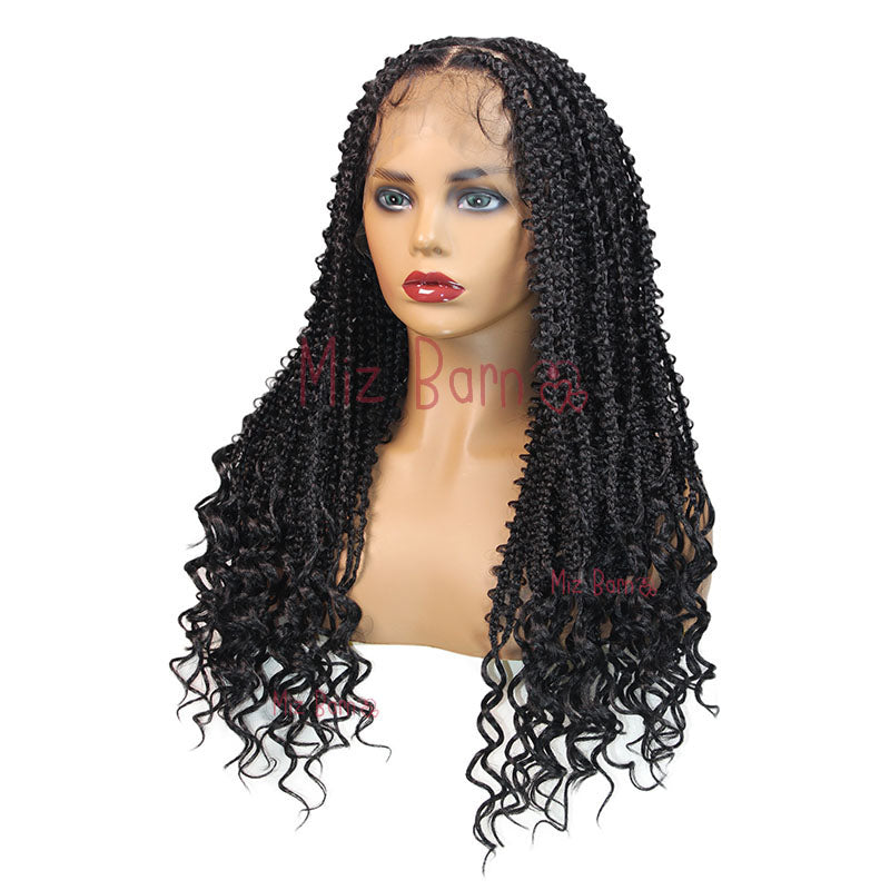 24" Full Lace Front Wigs Braided Wigs Synthetic Wigs