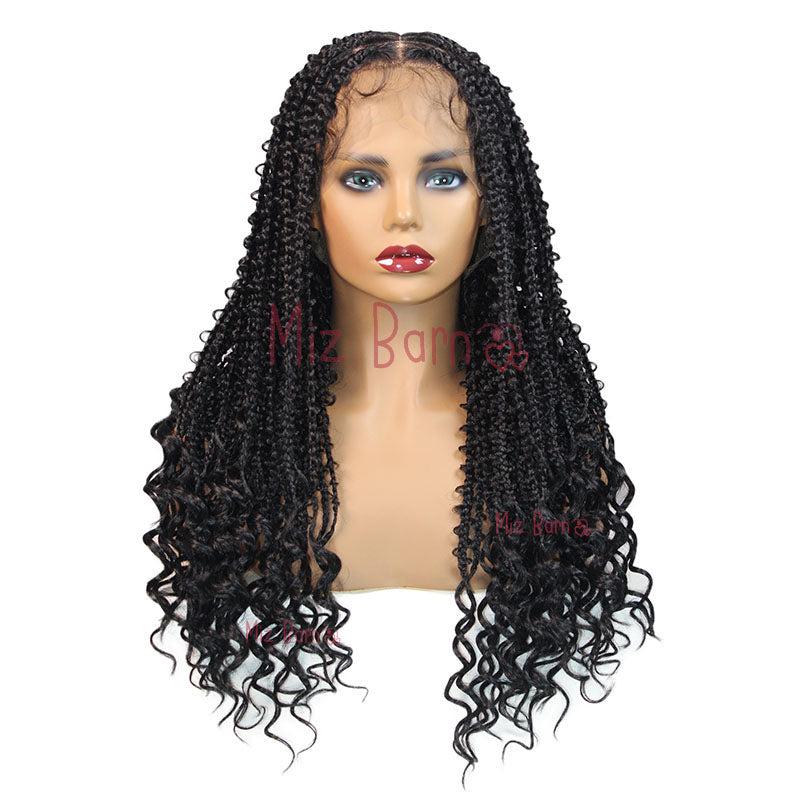 24" Full Lace Front Wigs Braided Wigs Synthetic Wigs