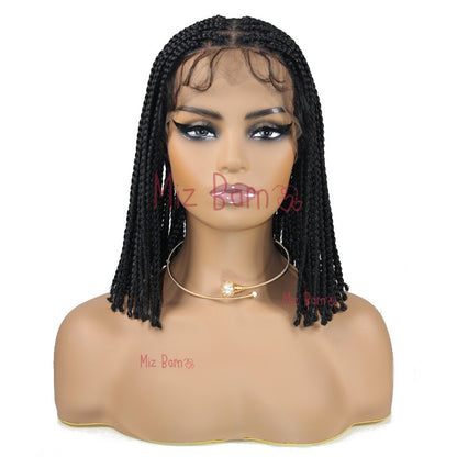 Synthetic Short Bob Braided Wigs Knotless Full Lace Frontal Wig Box Braided Wigs