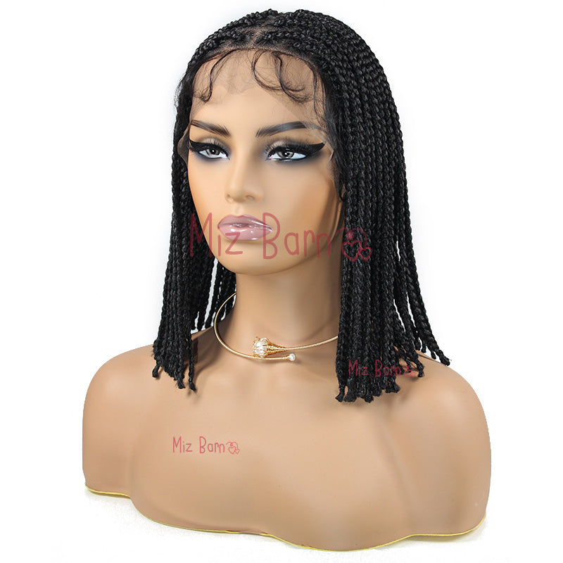 Synthetic Short Bob Braided Wigs Knotless Full Lace Frontal Wig Box Braided Wigs