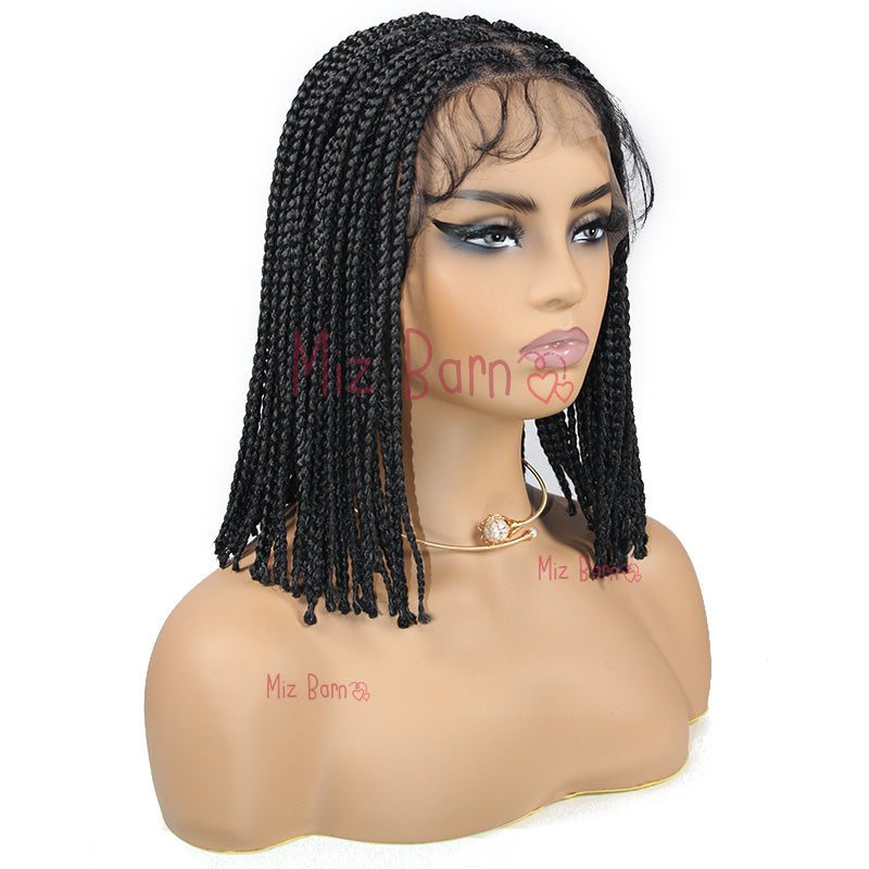 Synthetic Short Bob Braided Wigs Knotless Full Lace Frontal Wig Box Braided Wigs