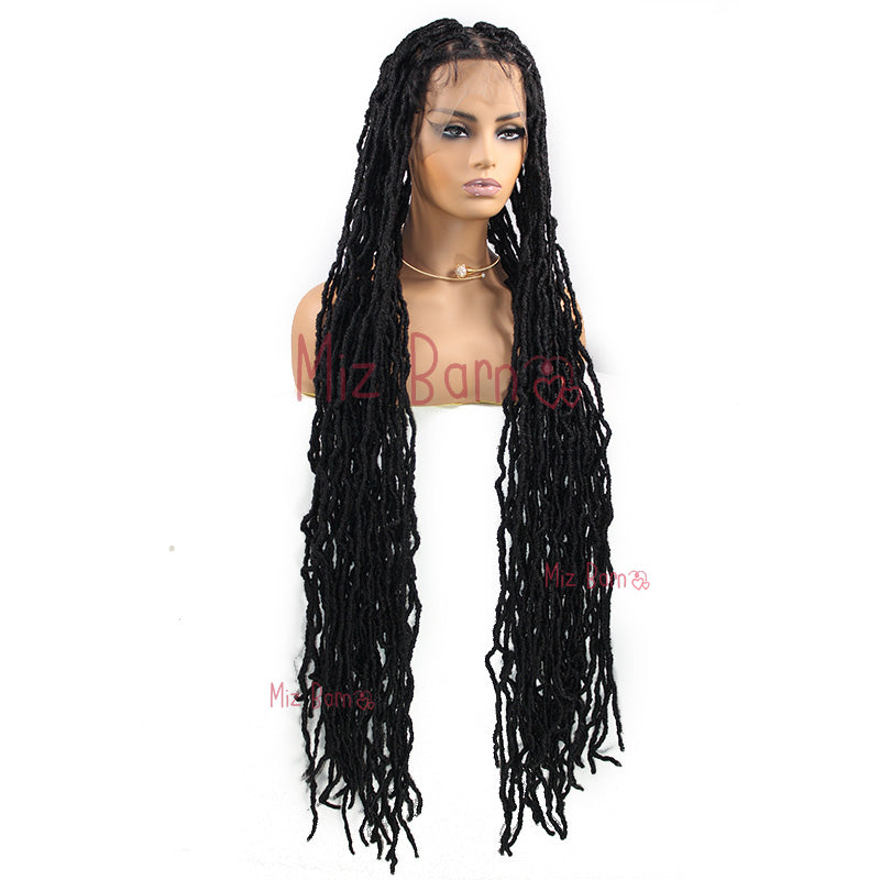 Super Long Synthetic Full Lace Front Wigs for Women Butterfly Senegalese Twist Braided Wigs