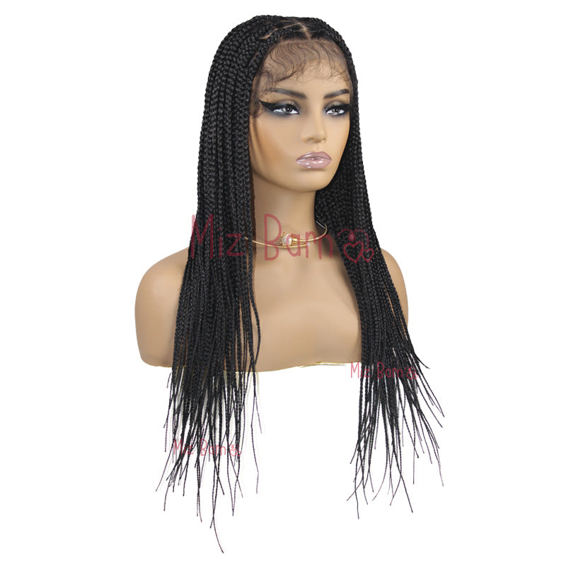 Triangle Braided Wigs Double Full Lace Knotless Braids Wig with Baby Hair 26Inch