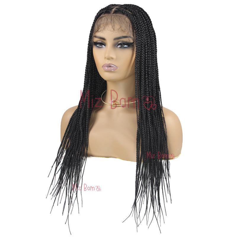 Triangle Braided Wigs Double Full Lace Knotless Braids Wig with Baby Hair 26Inch