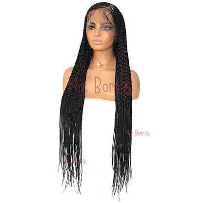 Synthetic Full Lace Front Wig Cornrow Double Braided Wigs For Black Women Box Side Part Braided Lace Wig