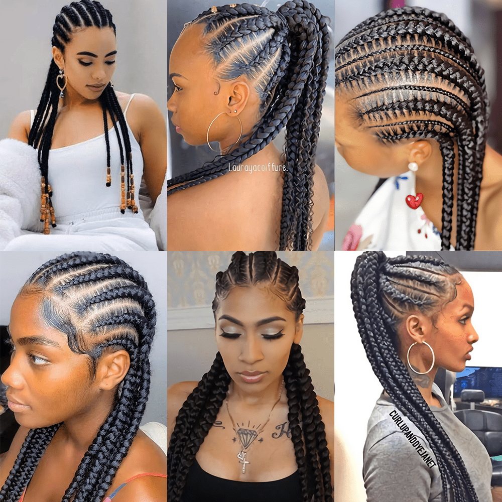 Jumbo Braided Wigs Double Full Lace Knotless Braids Wig with Baby Hair(36 Inch, T1B/30)
