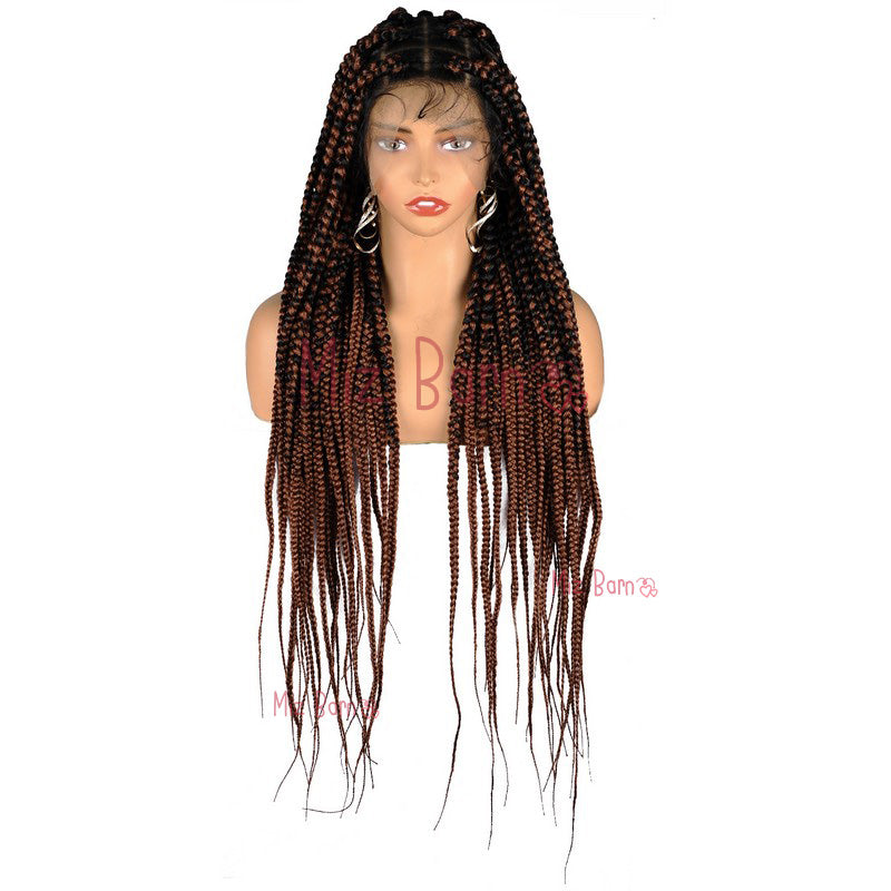 Box Braids Lace Front Wig Super Long Full Lace Box Braid Wig With Baby Hairs